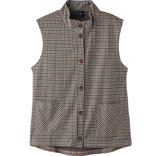 斜め釦ホールベスト カラシ系 M/L