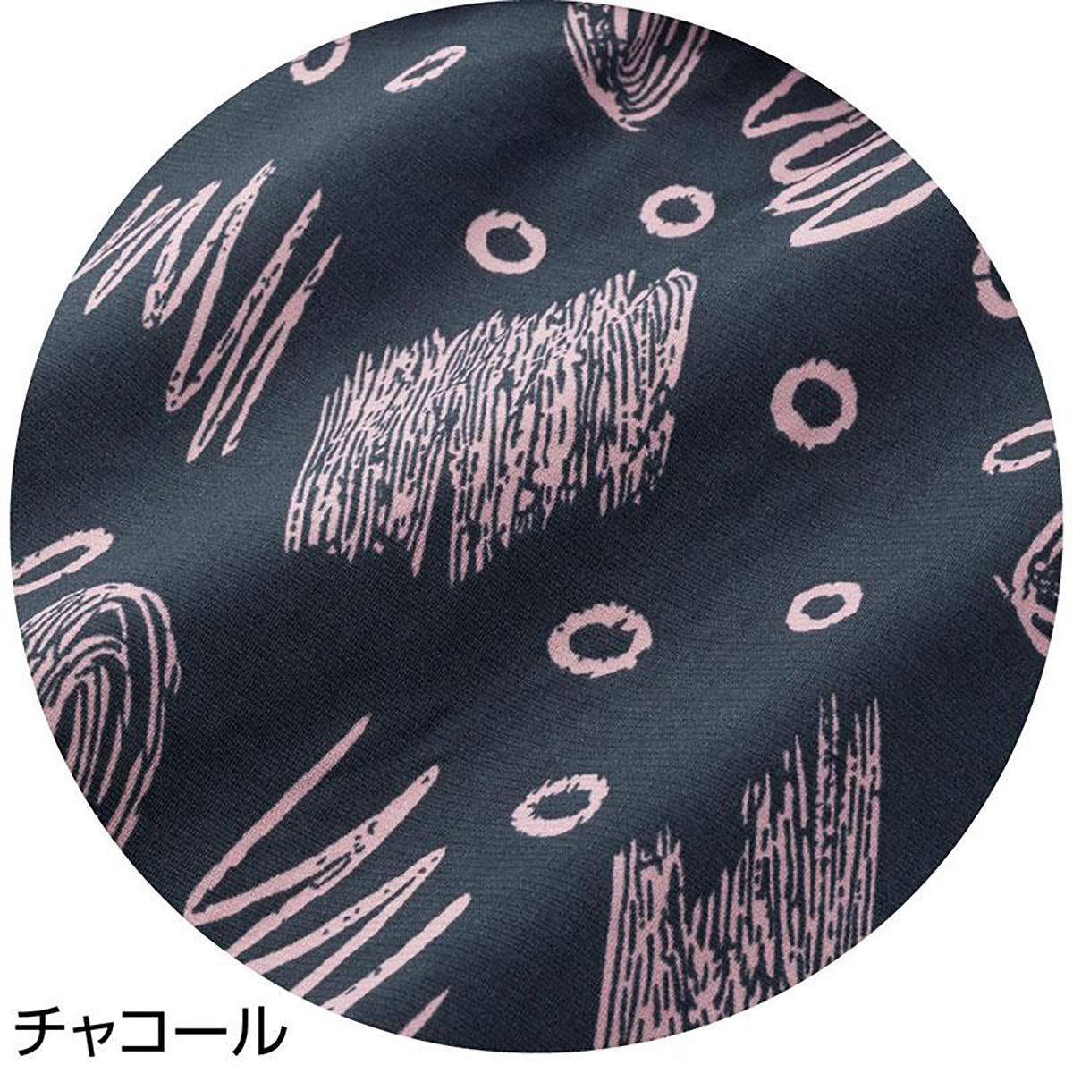 7分袖斜め釦ホールチュニック ブラック Ｍ～Ｌ