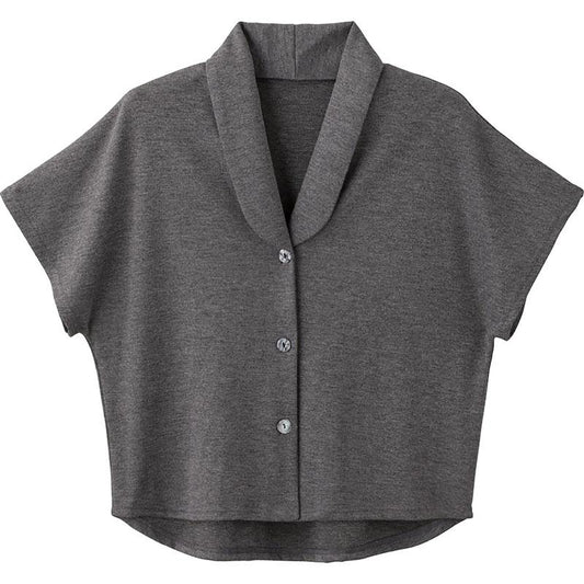 カット後ろ長めドルマン袖ベスト グレー Ｍ～Ｌ