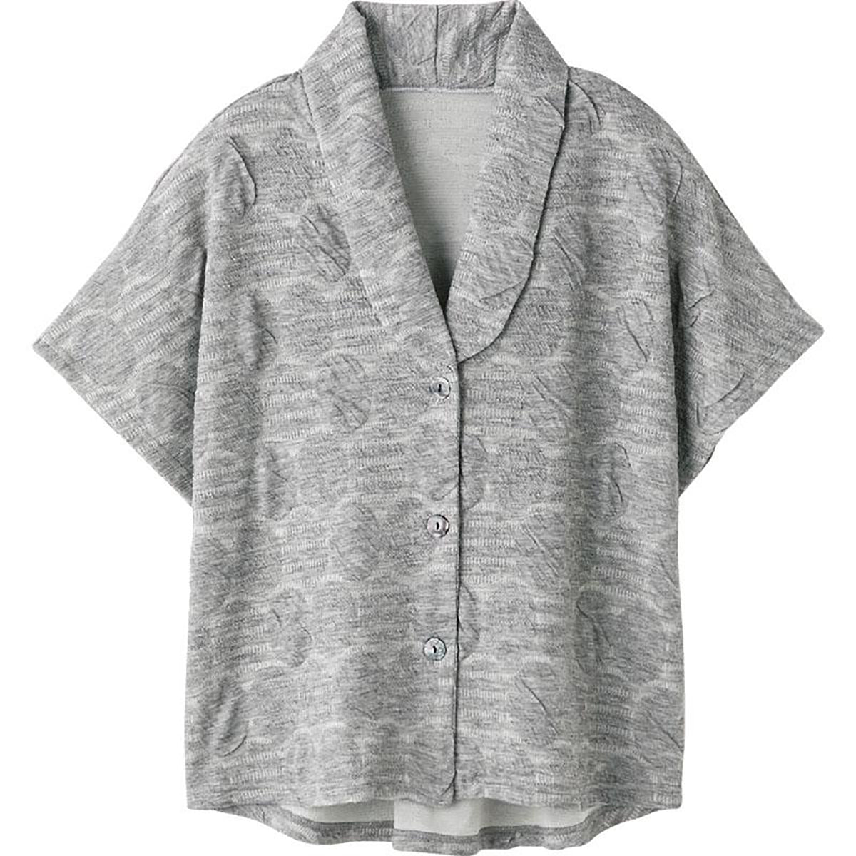 カット後ろ長めドルマン袖ベスト グレー Ｍ～Ｌ