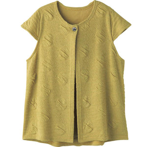 カットワンボタントッパーベスト カラシ Ｍ～Ｌ