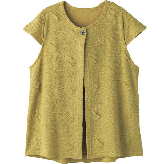 カットワンボタントッパーベスト カラシ Ｍ～Ｌ