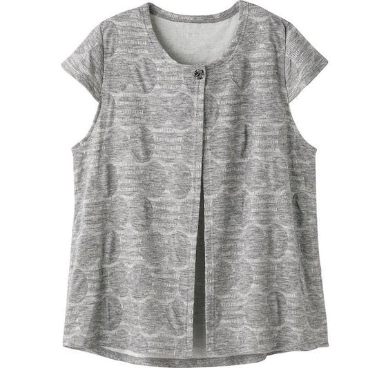 カットワンボタントッパーベスト グレー Ｍ～Ｌ