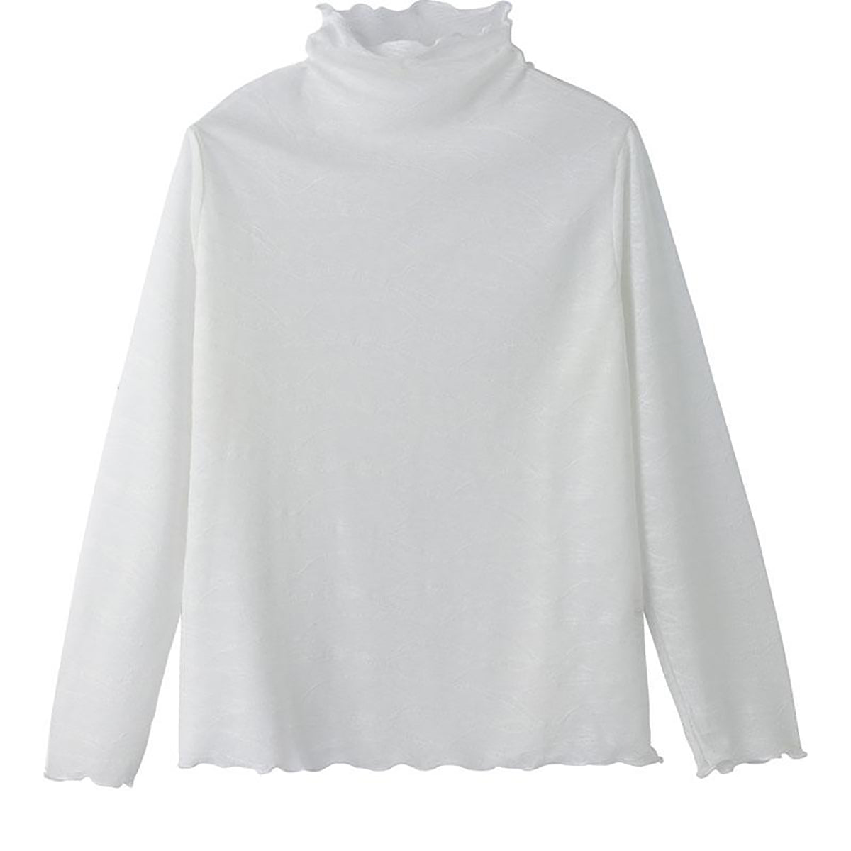 メロー衿ジャカートＴシャツ オフ M～L/LL