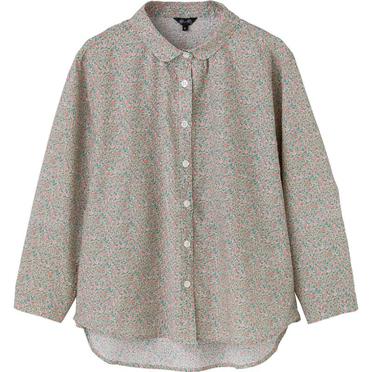 花柄プリントシャツブラウス ピンク M/L