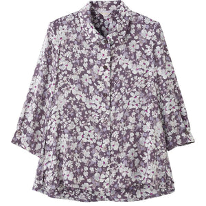 7分袖ワンタッチテープブラウス ローズ M/L