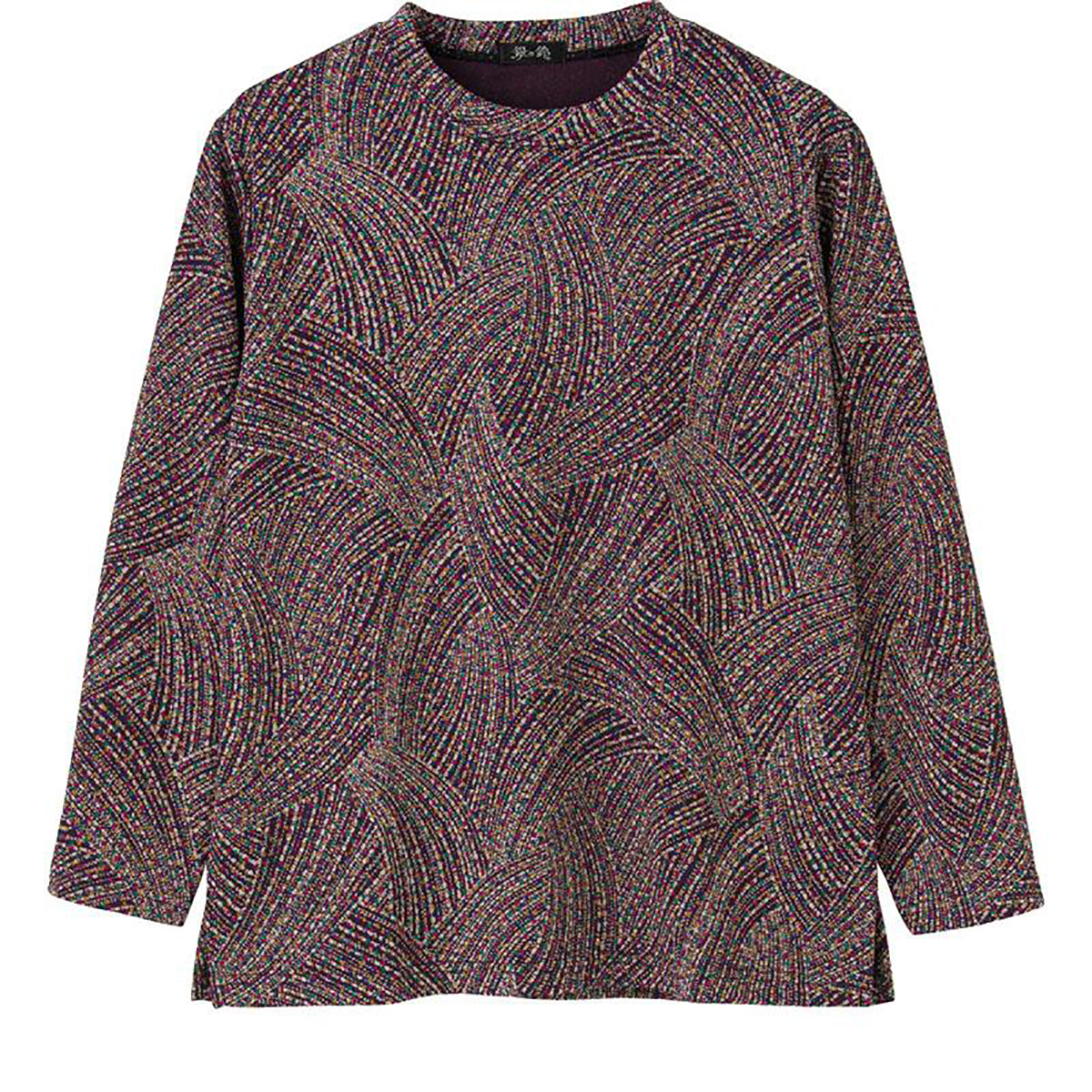 京染ちりめんＴシャツ 流線アズキ Ｍ～Ｌ