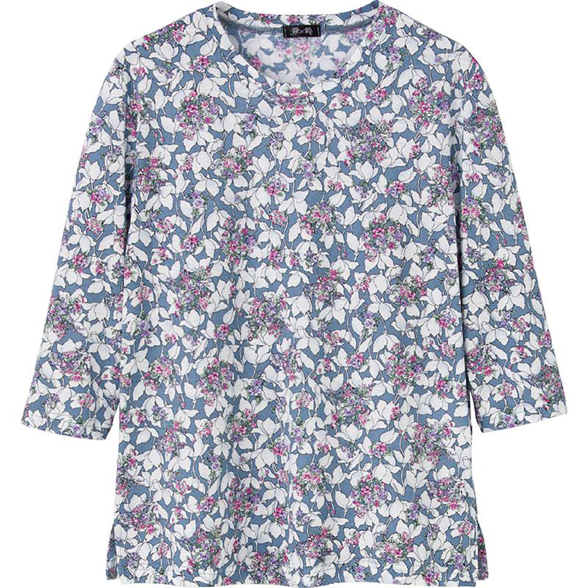 7分袖京染強撚Ｔシャツ グレー Ｍ～Ｌ