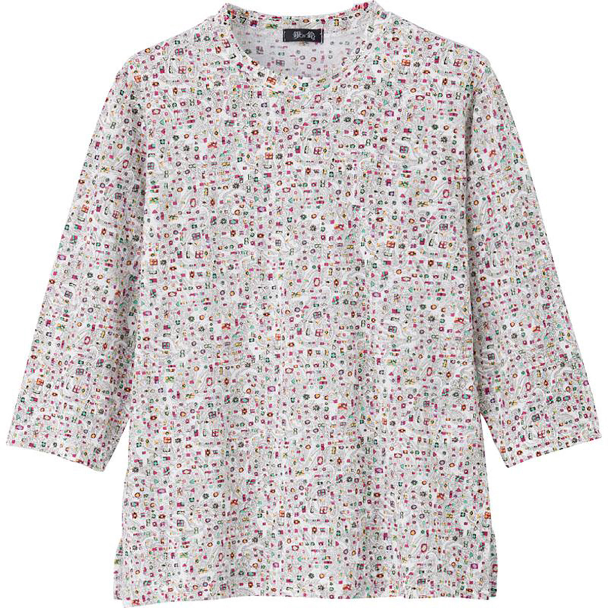 7分袖京染強撚Ｔシャツ レッド Ｍ～Ｌ