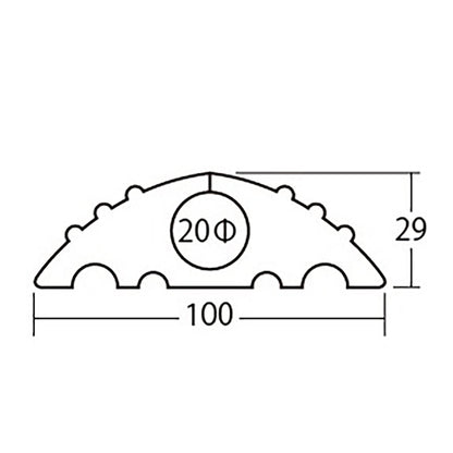 コードプロテクター 保護ゴム 20φ×10M