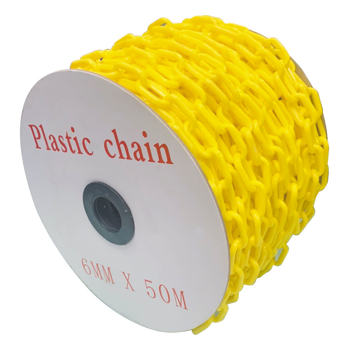 プラスチックチェーン 6Φ×50m 黄