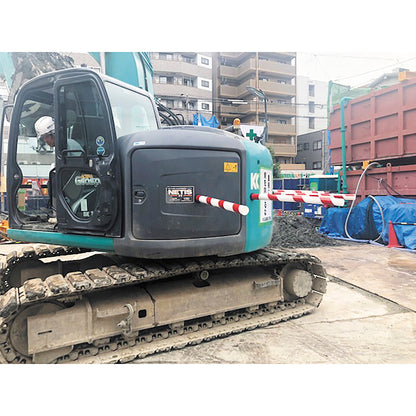 重機安全ポール 赤/白 全長915L マグネット
