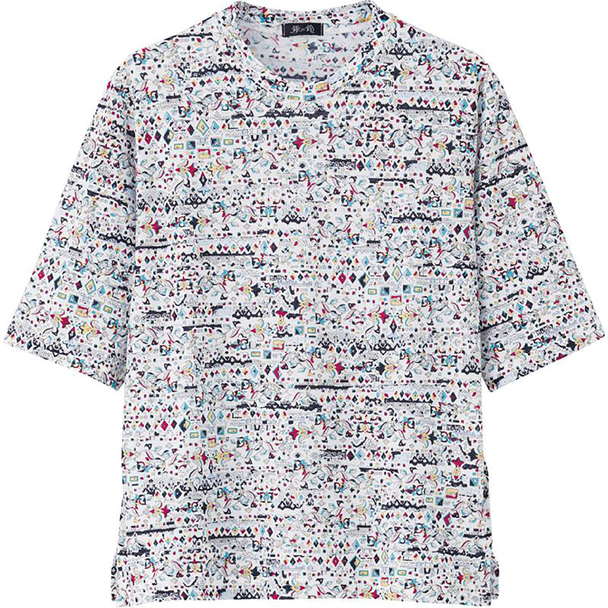 5分袖京染強撚Ｔシャツ レッド Ｍ～Ｌ