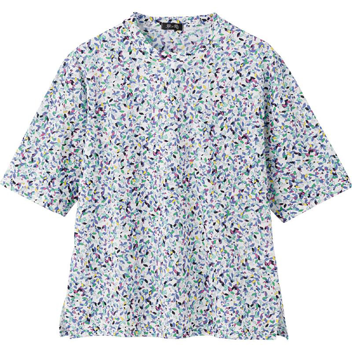 5分袖京染強撚Ｔシャツ ブルー Ｍ～Ｌ
