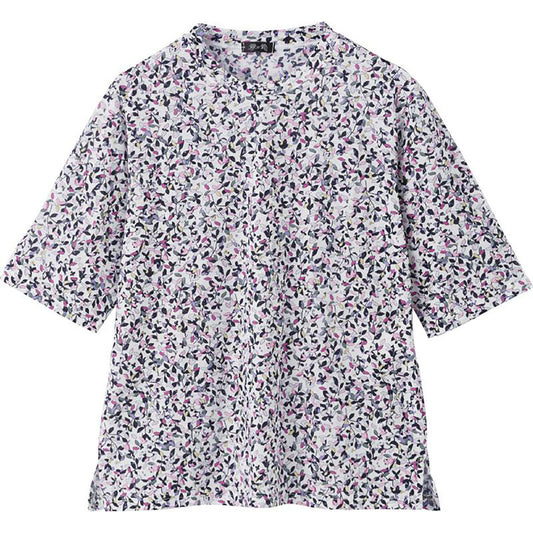 5分袖京染強撚Ｔシャツ ピンク Ｍ～Ｌ