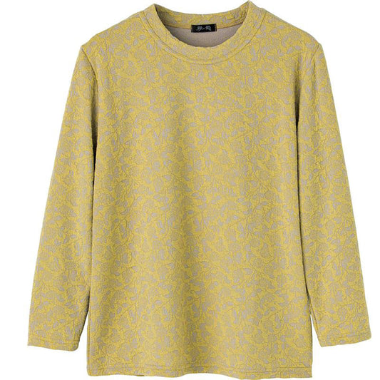 ジャカードＴシャツ イエロー M～L/LL