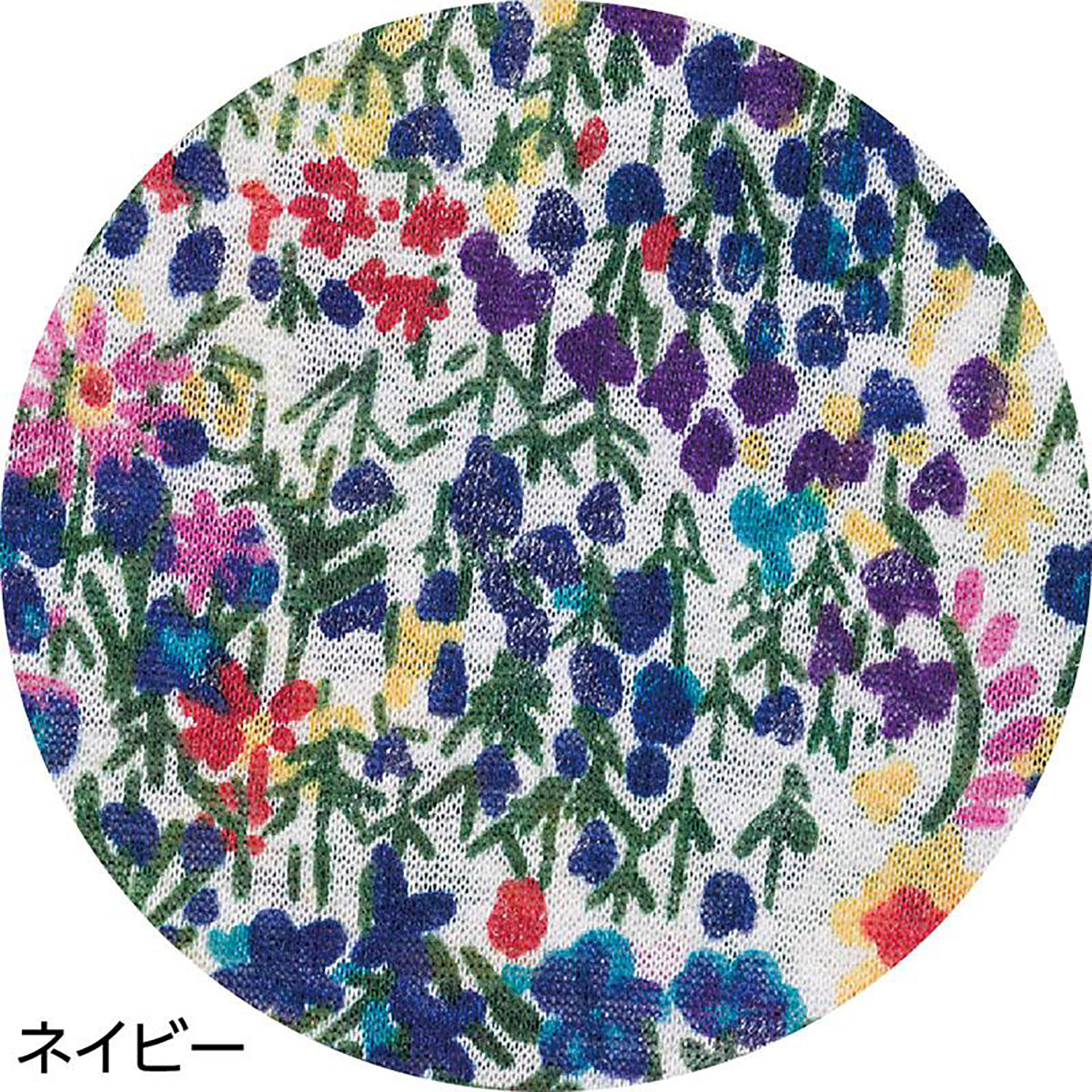 6分袖片ポケット付チュニック ネイビー Ｍ～Ｌ