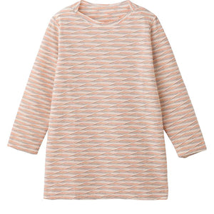 7分袖タックジャカードＴシャツ オレンジ M/L/LL
