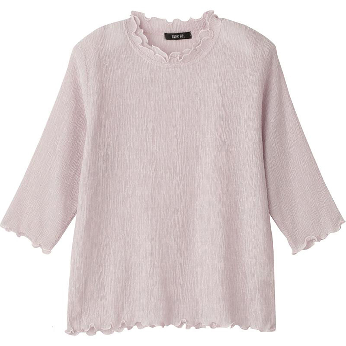 7分袖テンセル楊柳Ｔシャツ ピンク S/M～L/LL/3L