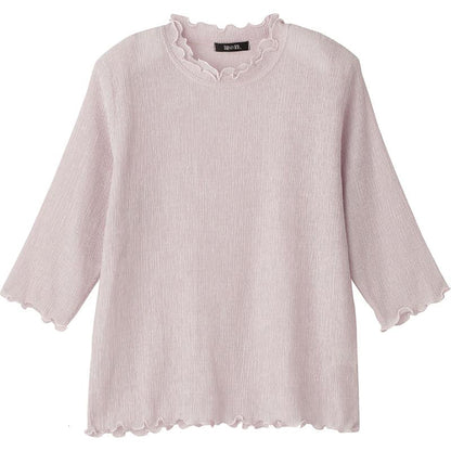 7分袖テンセル楊柳Ｔシャツ ピンク S/M～L/LL/3L