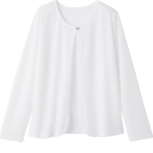 1釦トッパーカーディ オフ Ｍ～Ｌ