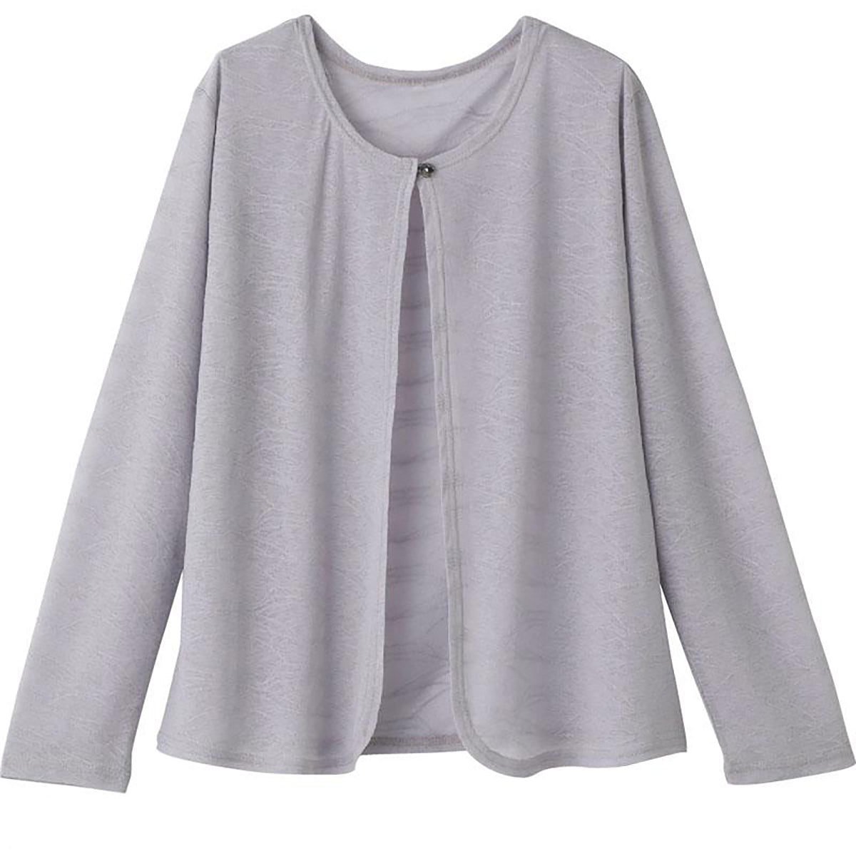 1釦トッパーカーディ グレー Ｍ～Ｌ