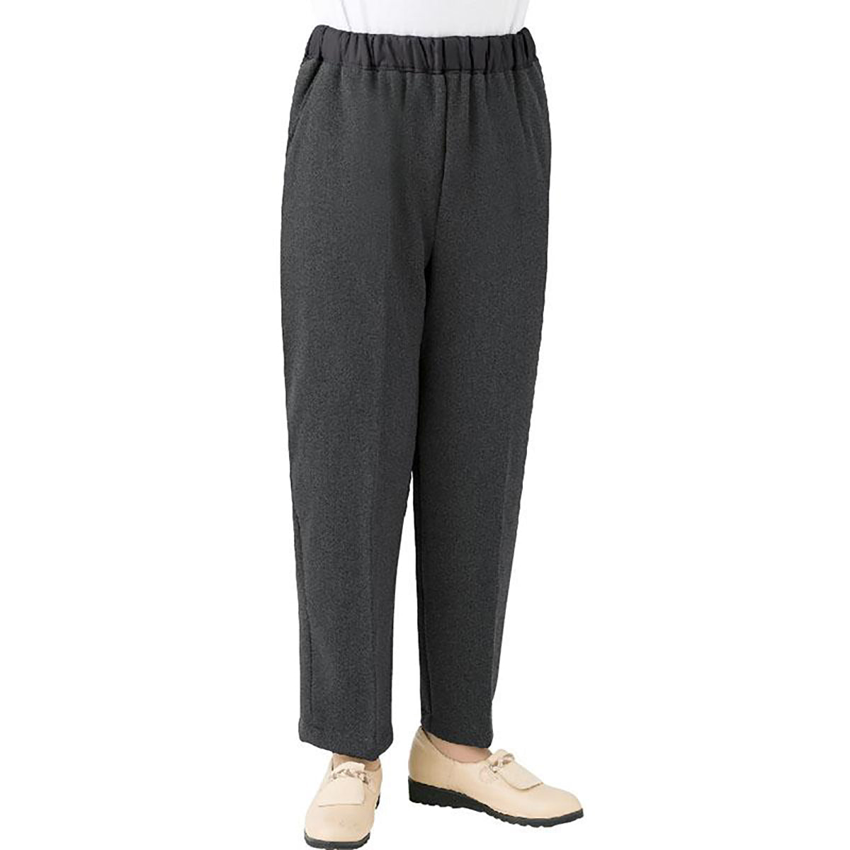 裏起毛おしりスルッとパンツ チャコール S/M/L/LL/3L