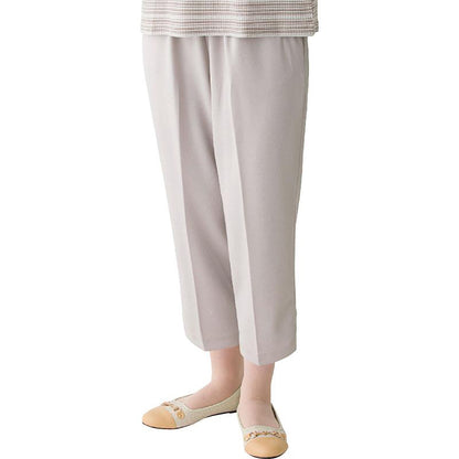 おしりスルッとサラやわ7分丈パンツ ライトグレー S/M/L/LL/3L
