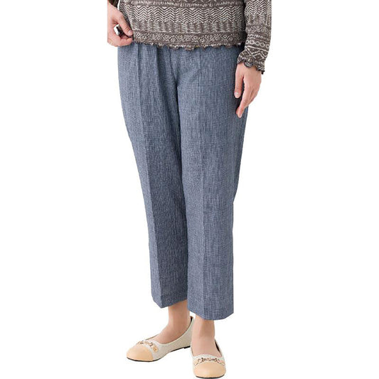 おしりスルッと楊柳パンツ ブルーグレー S/M/L/LL/3L