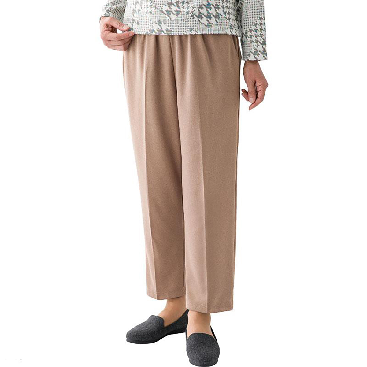 おしりスルッとカチオンライトパンツ ベージュ (股下55ｃｍ)S/M/L/LL/3L/4L/5L