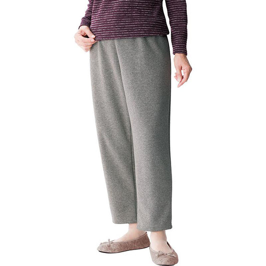 おしりスルッとニットパンツ モカ M/L/LL