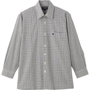 しじら袖丈ぴったりシャツ グレー M/L/LL