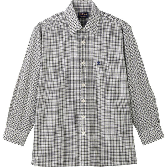 しじら袖丈ぴったりシャツ グレー M/L/LL