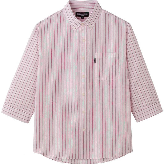 サッカーワンタッチテープ7分袖シャツ ピンク M/L/LL/3L