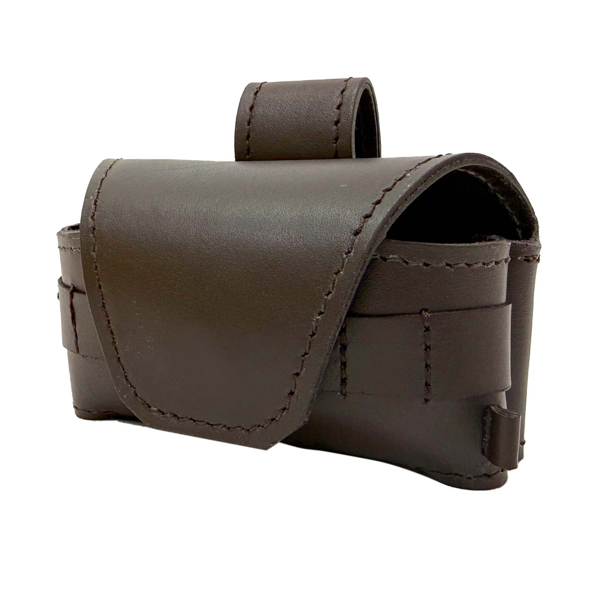 【革鳴】ゴルフボールケース（茶）