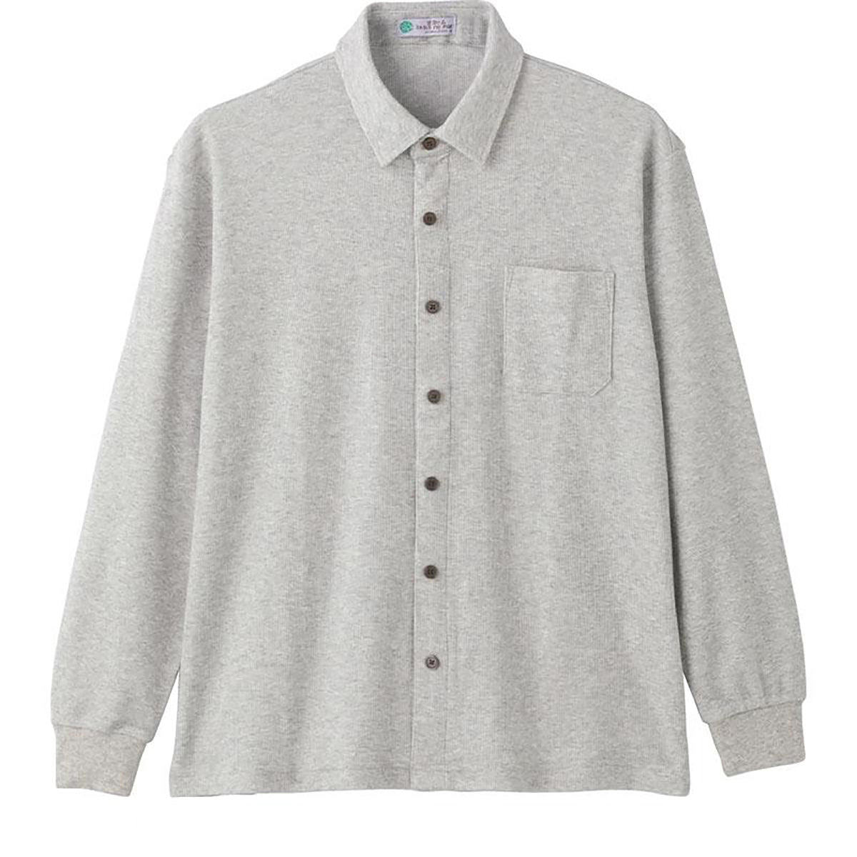 綿混ワンタッチテープニットシャツ グレー Ｍ/L
