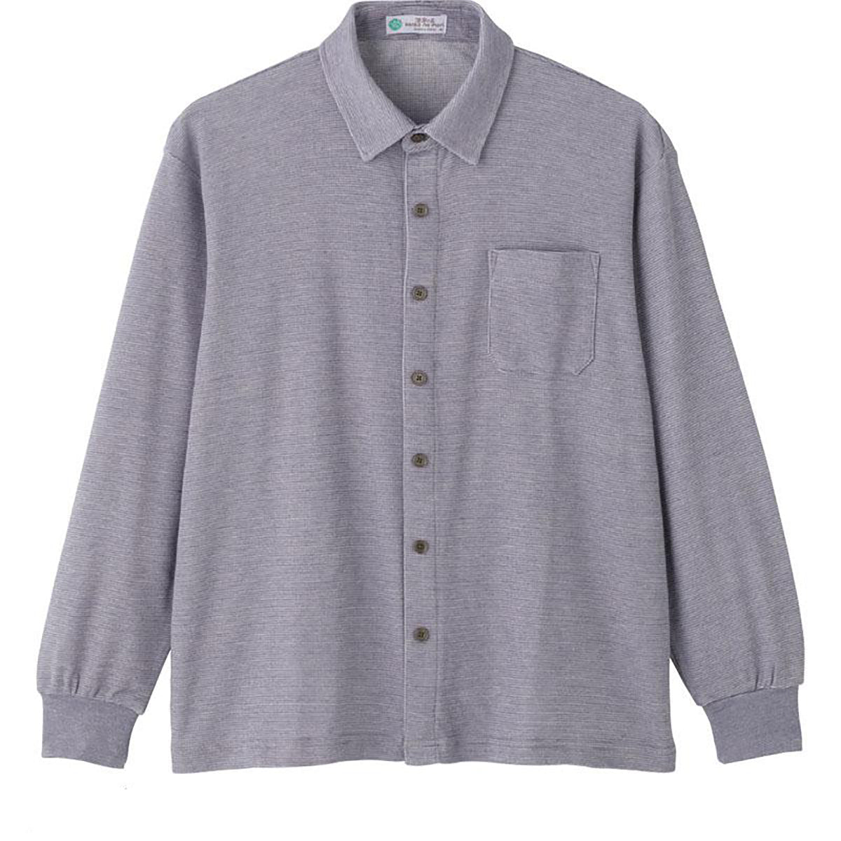 綿混ワンタッチテープニットシャツ ネイビー Ｍ/L