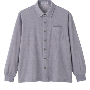 綿混ワンタッチテープニットシャツ ネイビー Ｍ/L