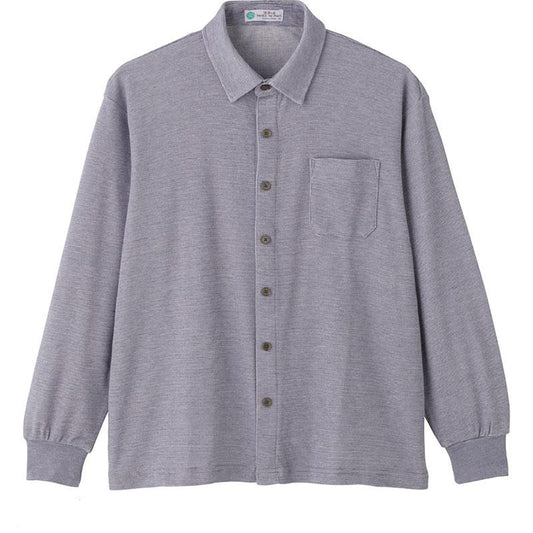 綿混ワンタッチテープニットシャツ ネイビー Ｍ/L