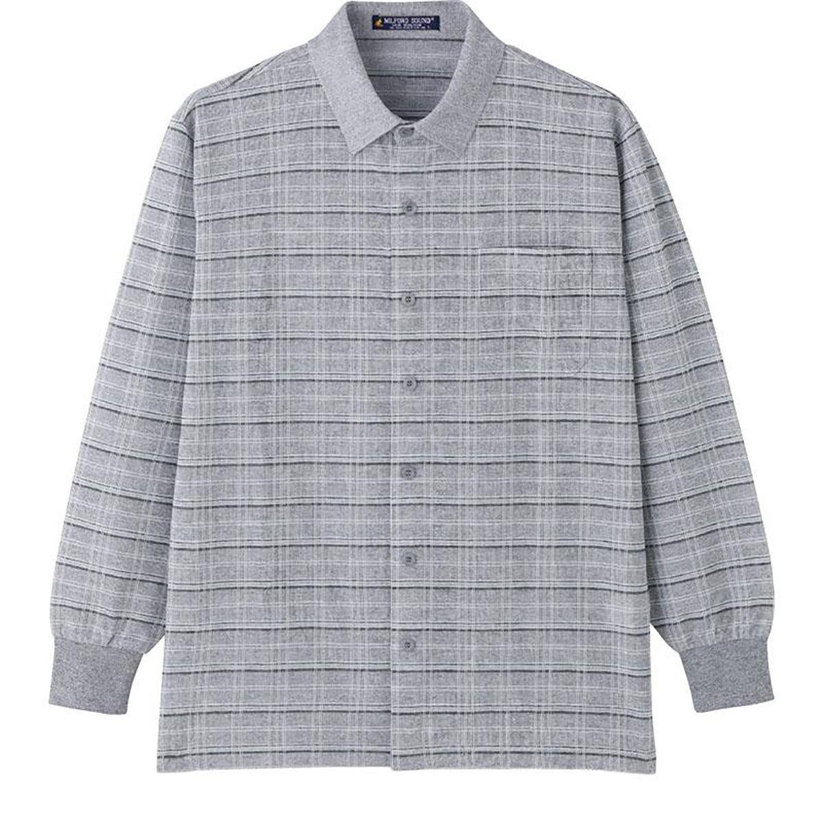 麻混ワンタッチテープニットシャツ グレー Ｍ/L/LL/3L