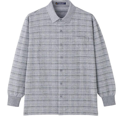 麻混ワンタッチテープニットシャツ グレー Ｍ/L/LL/3L