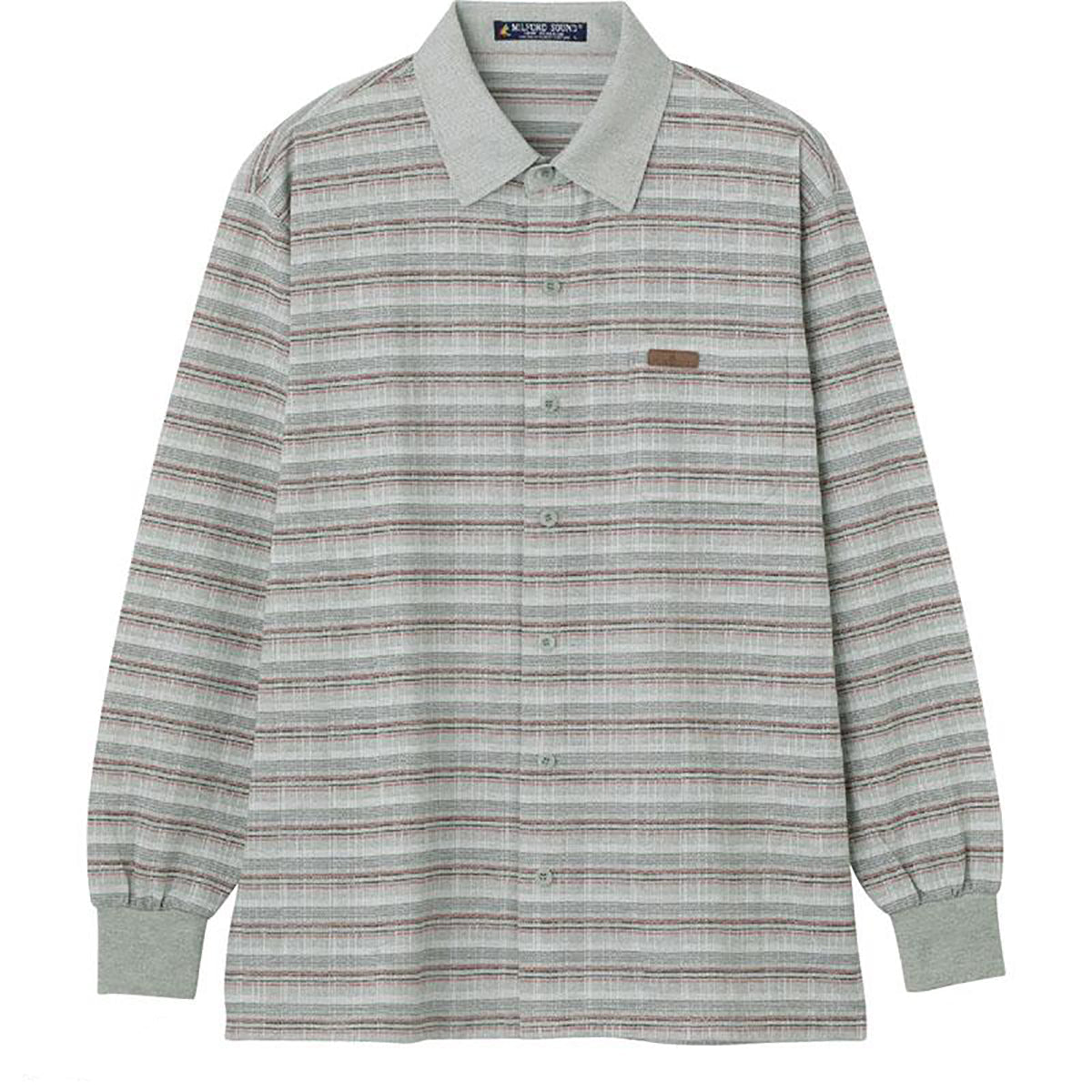 麻混ワンタッチテープニットシャツ ワサビ S/M/L/LL