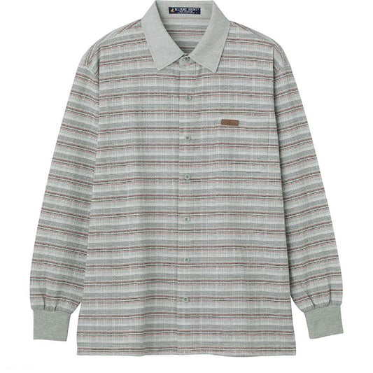 麻混ワンタッチテープニットシャツ ワサビ S/M/L/LL
