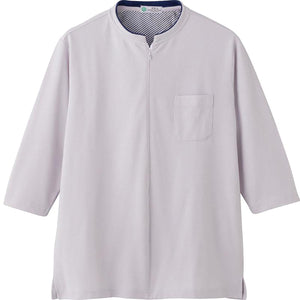 カノコロングファスナー7分袖Ｔシャツ グレー Ｍ/L