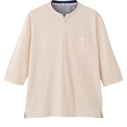 カノコロングファスナー7分袖Ｔシャツ ベージュ Ｍ/L