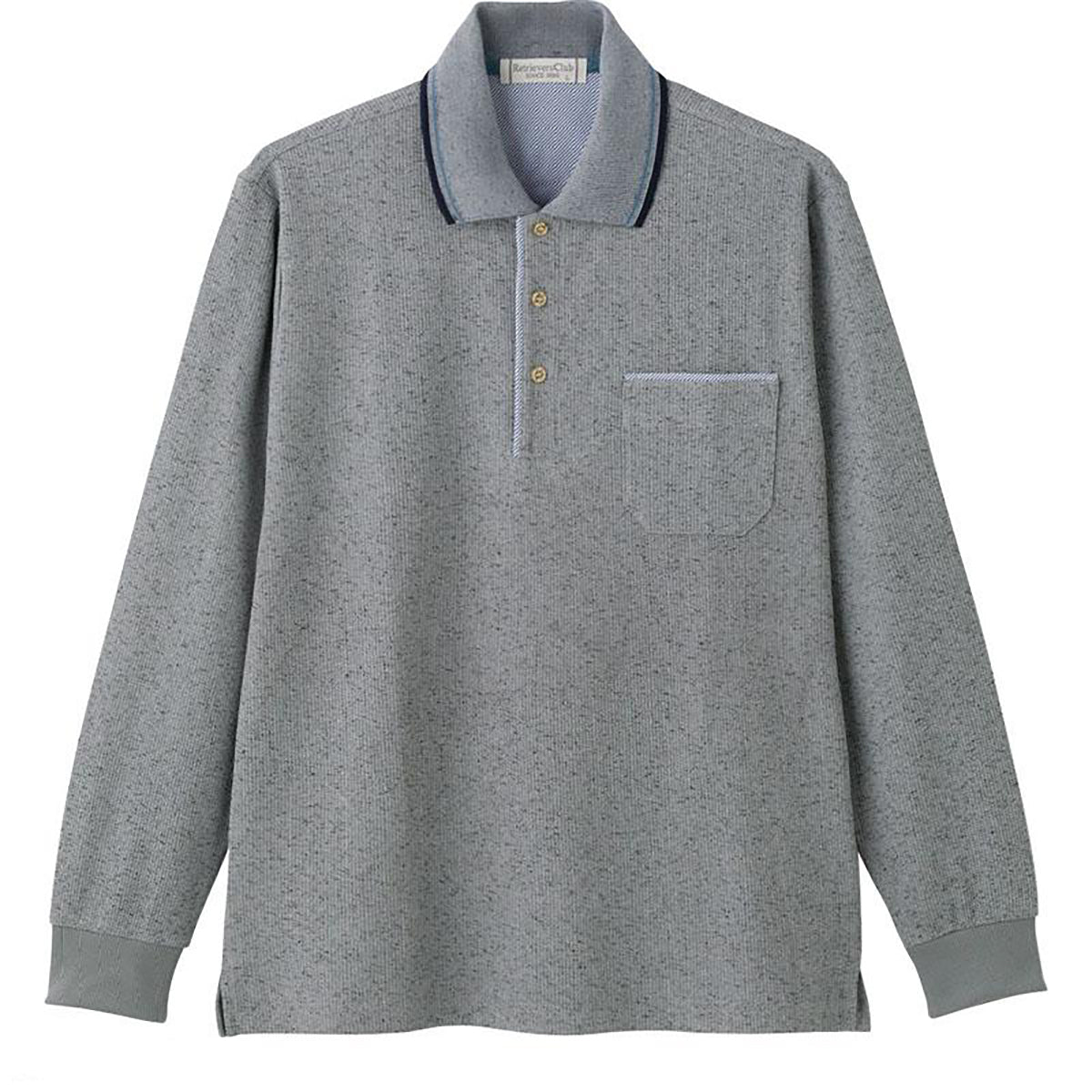 ワッフルポロシャツ グレー Ｍ/L/LL