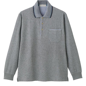ワッフルポロシャツ グレー Ｍ/L/LL