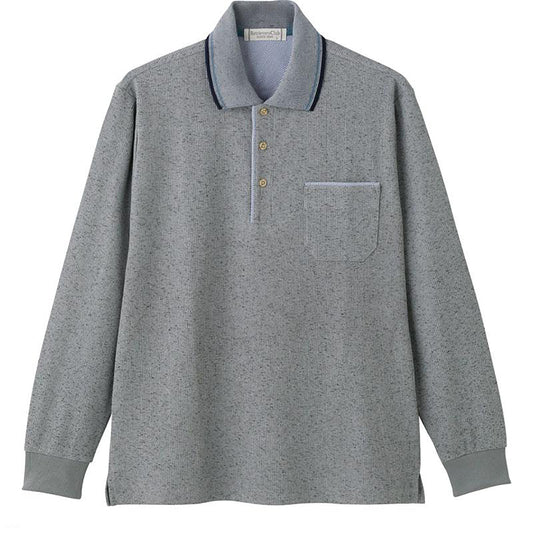 ワッフルポロシャツ グレー Ｍ/L/LL