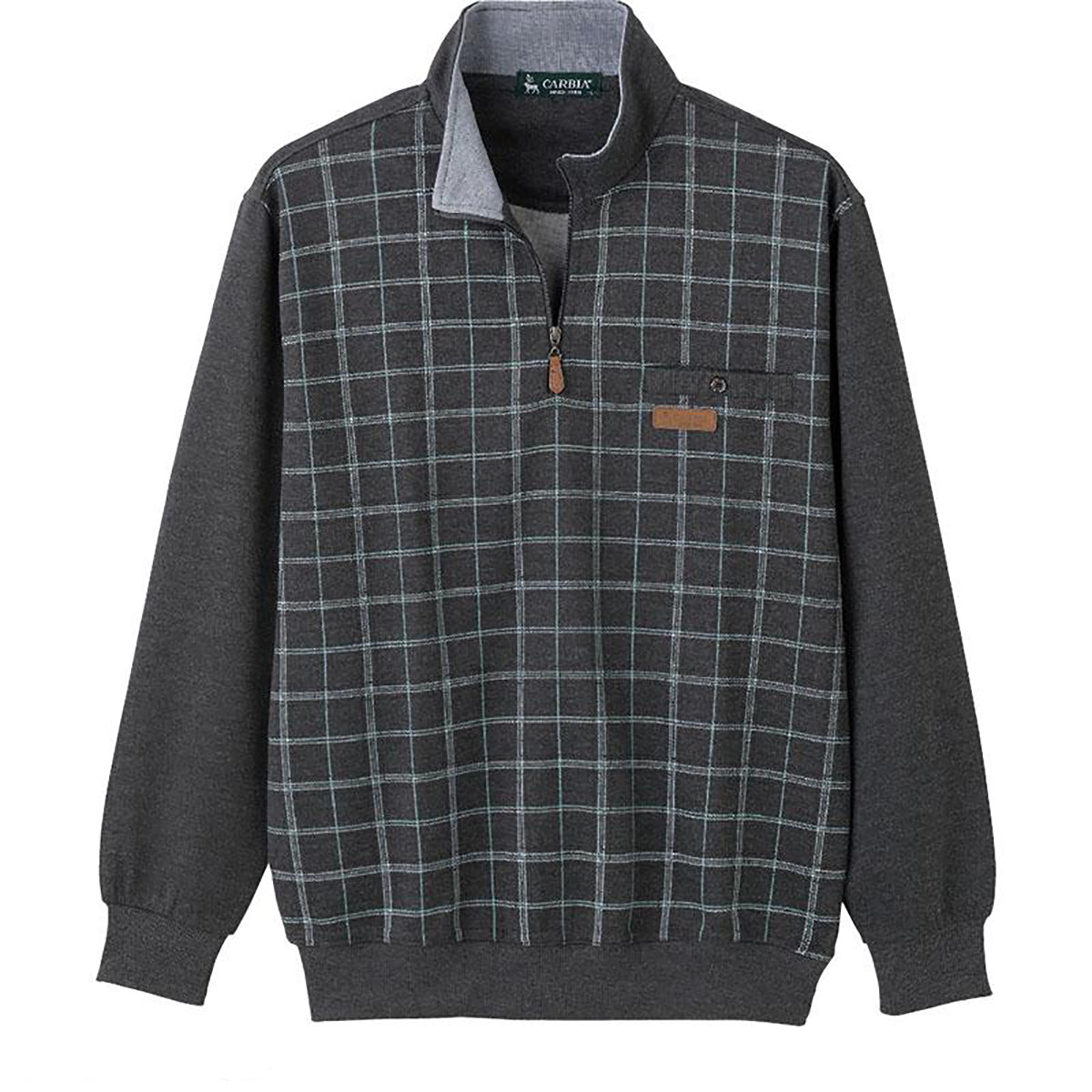 ハーフジップトレーナー チャコール Ｍ/L