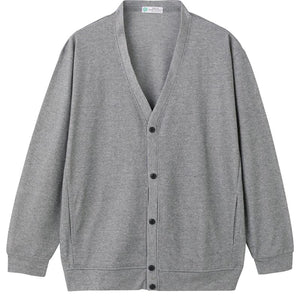 麻混ワンタッチテープニットカーディガン グレー Ｍ/L/LL